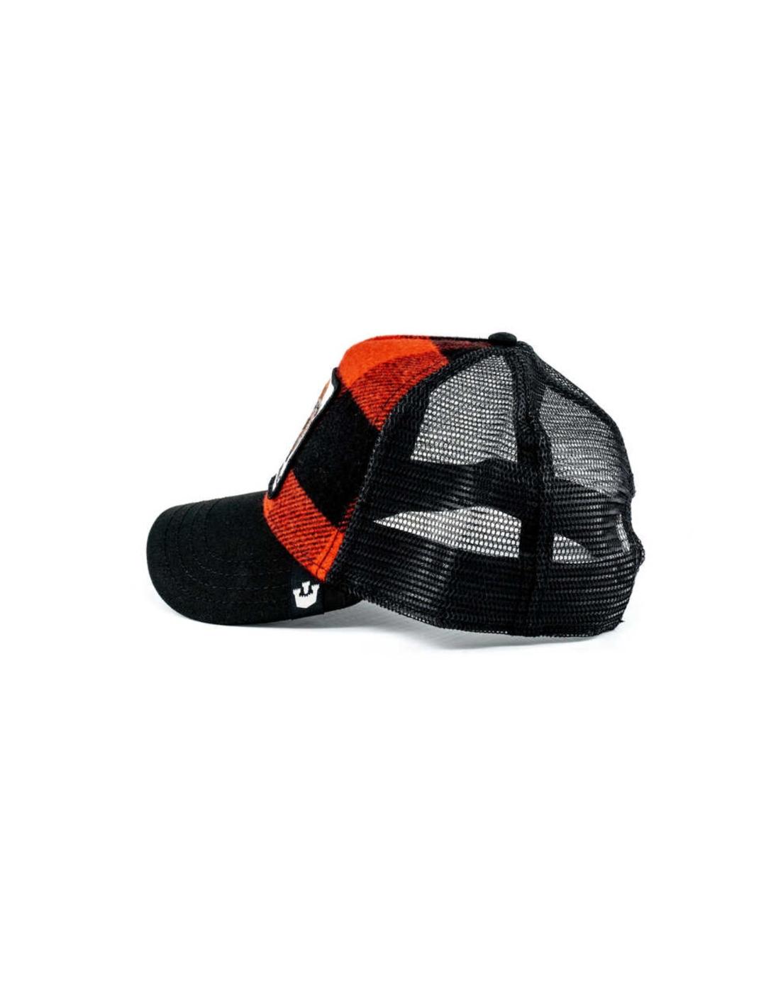 Gorra Goorin Bros Buffalo cuadros negro y rojo-z