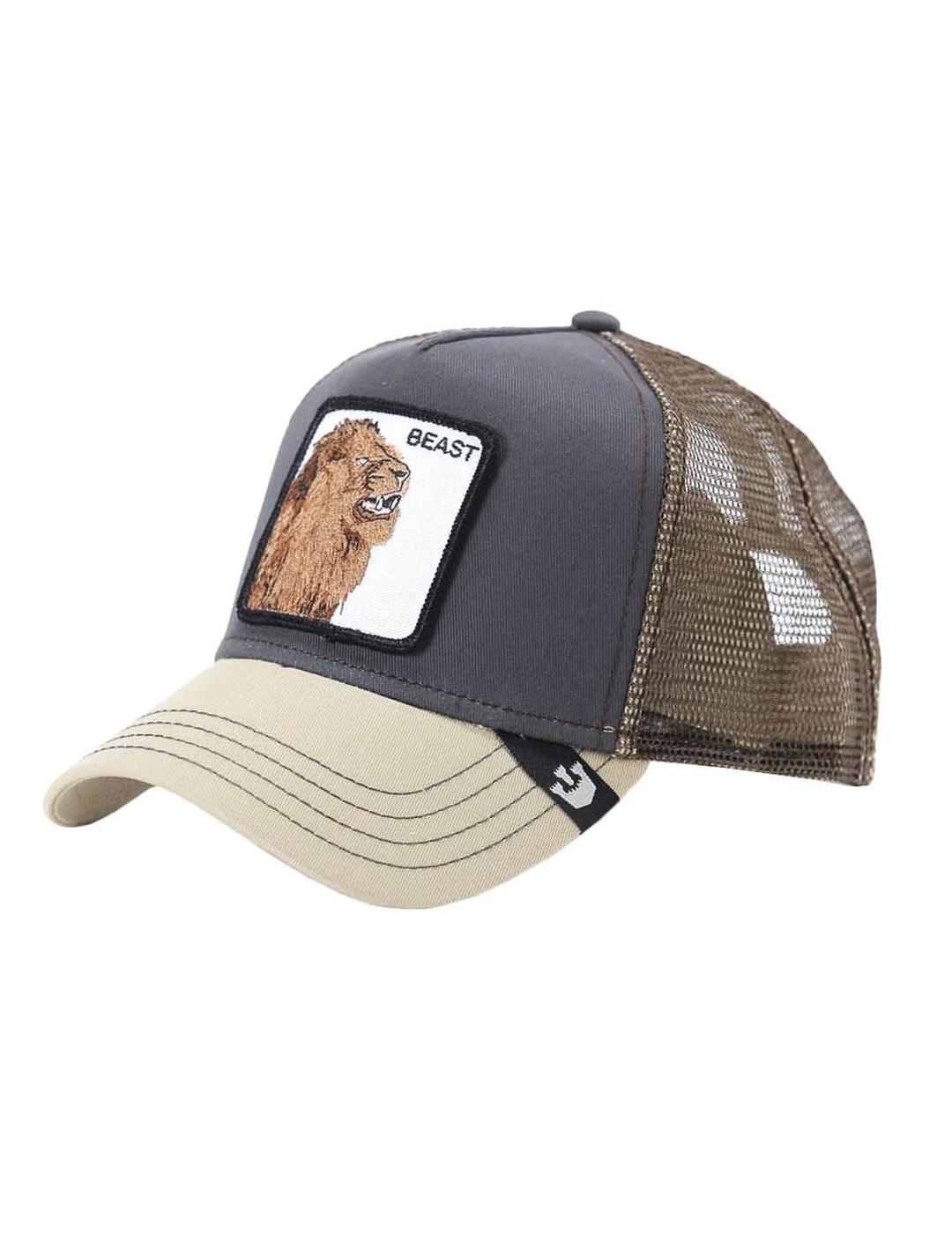 Gorra Goorin Bros Beast leon gris marro y beige-z