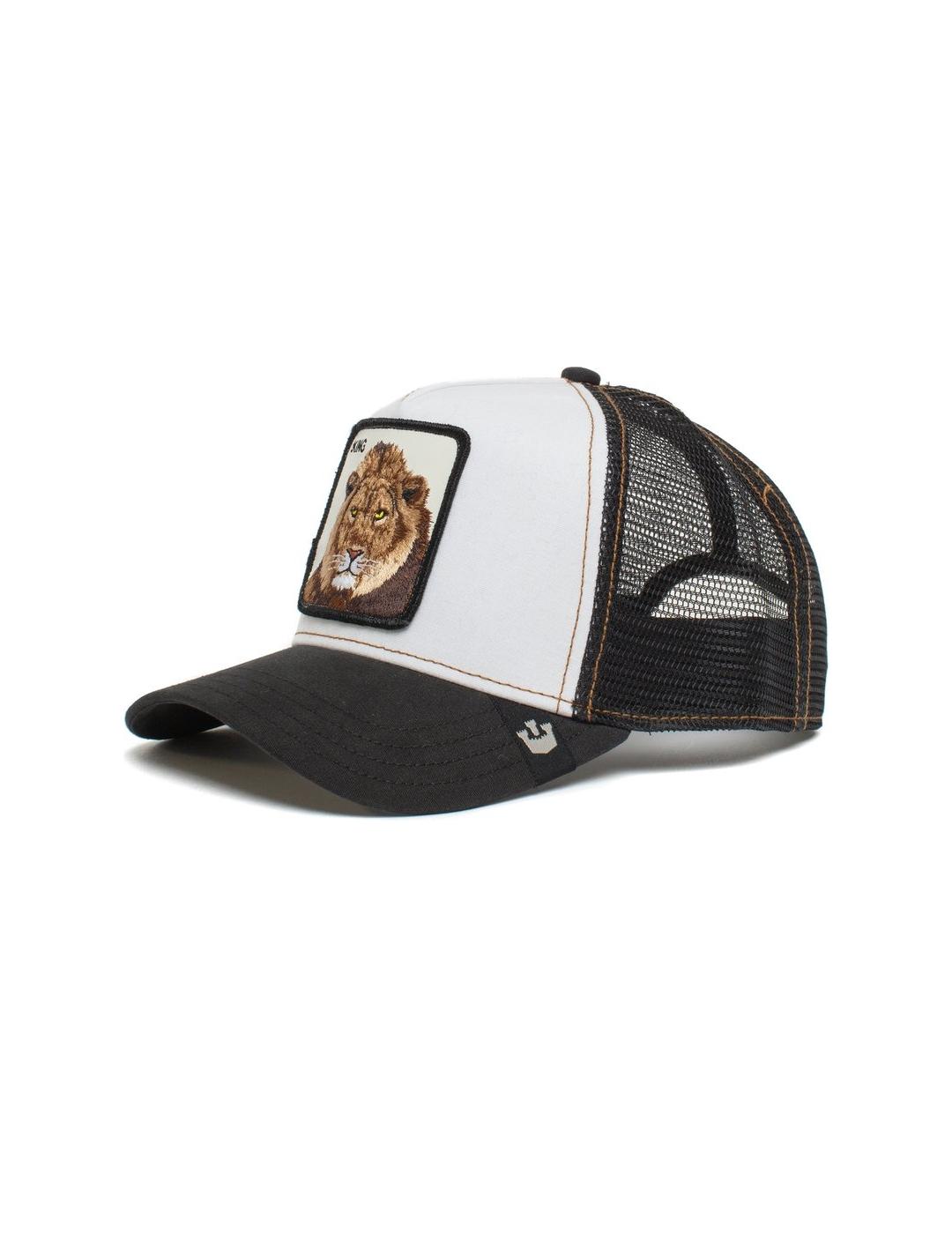 Gorra Goorin Bros King leon blanca y negra-z