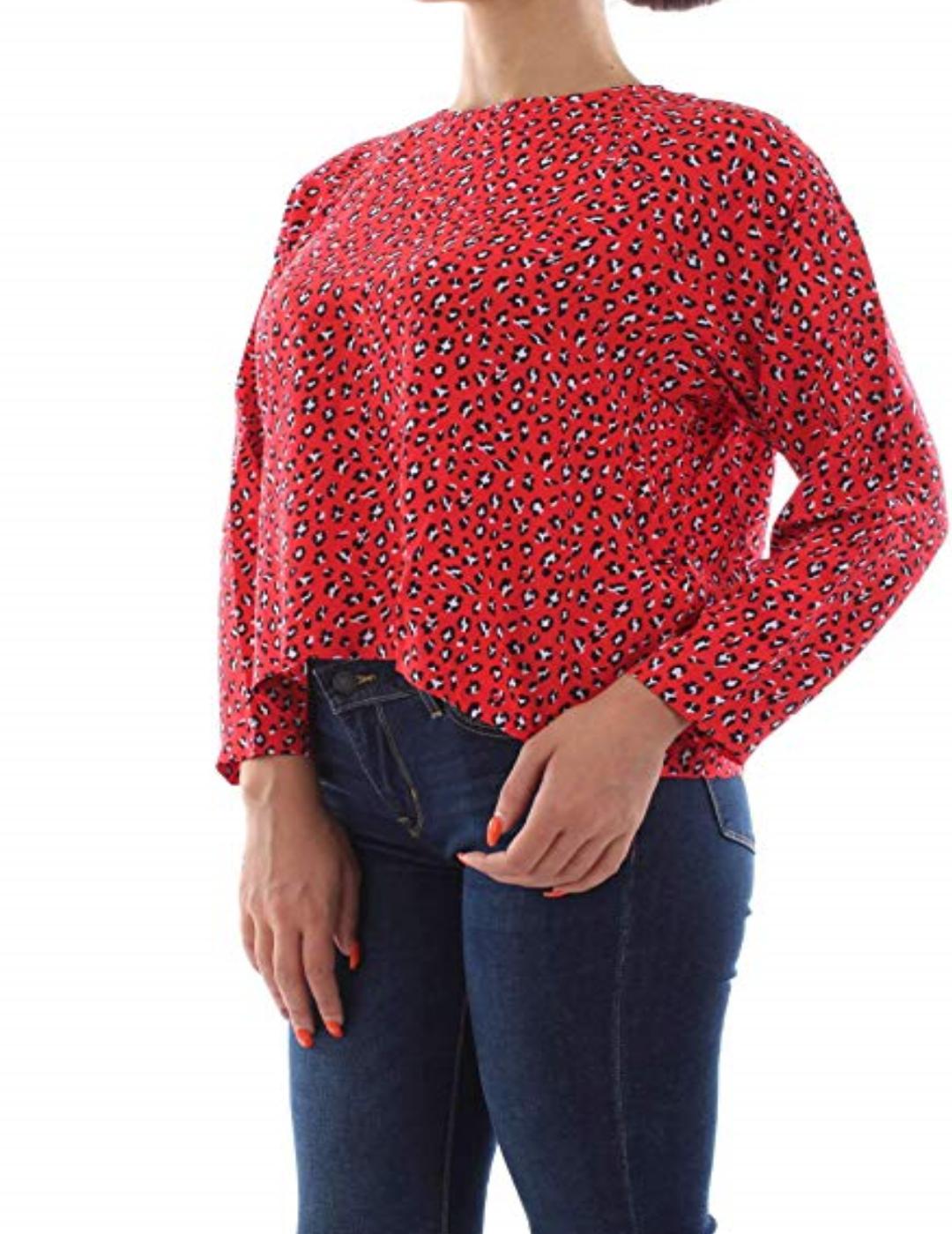 MIRANDA TOP FUN LEOPARD RED- V