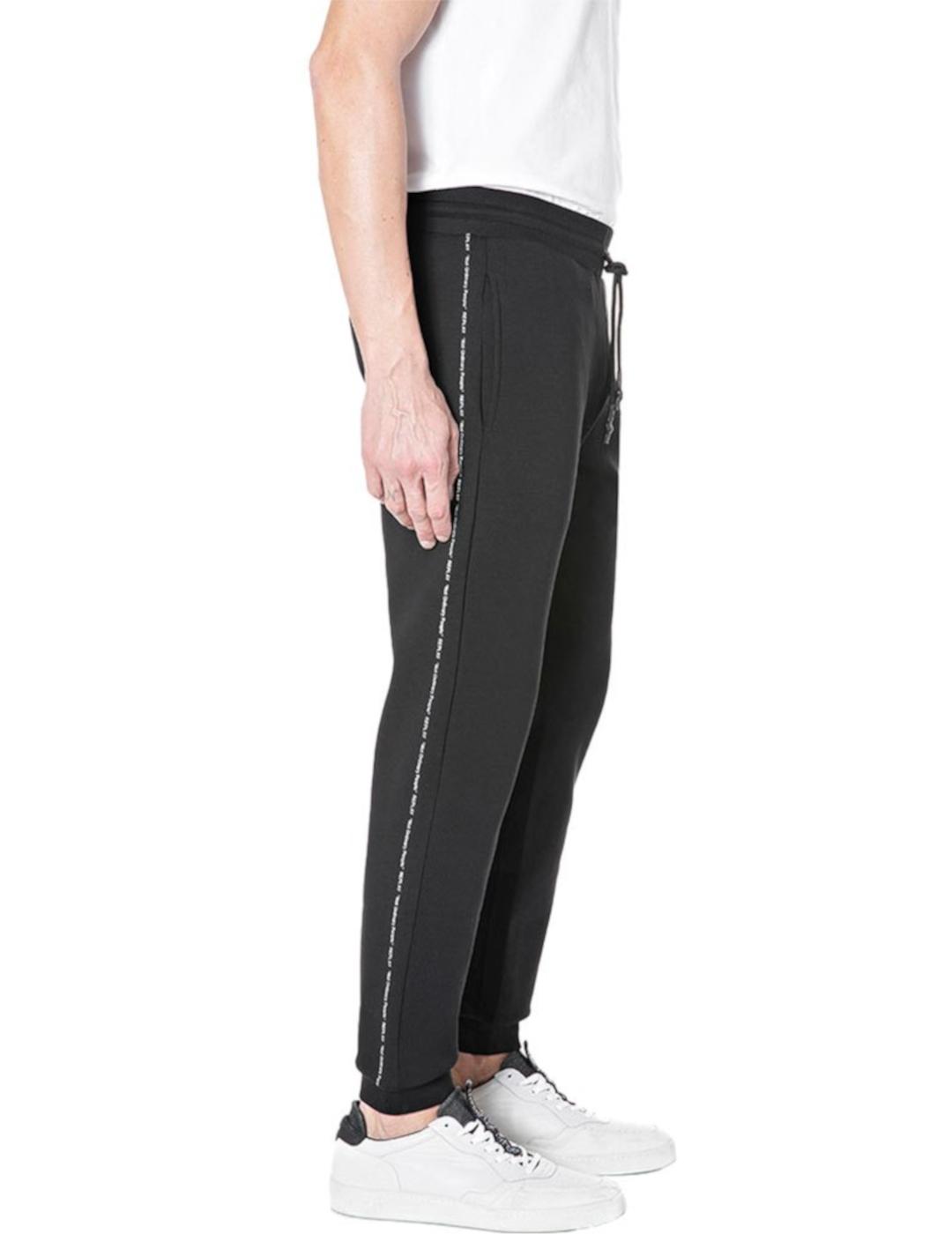 Pantalón de chándal Replay negro para hombre- z