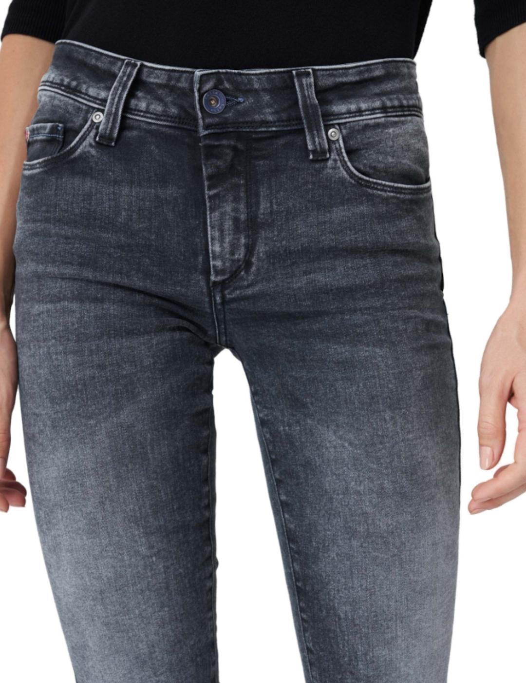 Jeans push up skinny negro para mujer-z