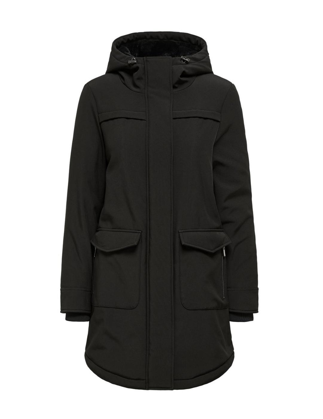 Parka Only Maastricht negro para mujer-z