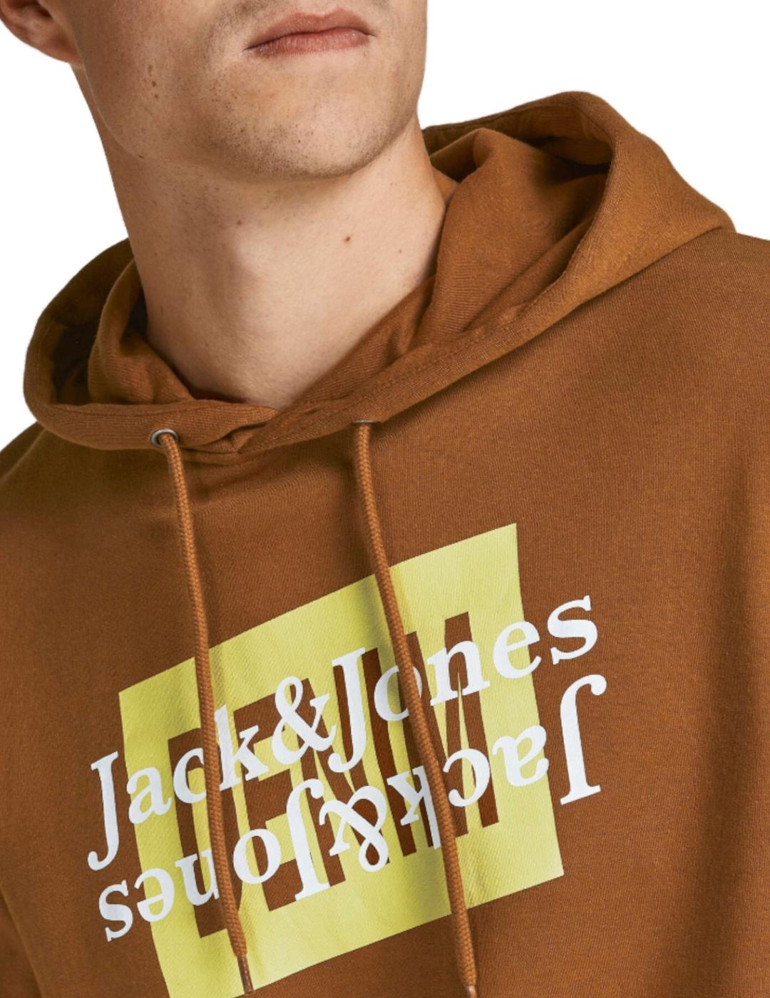 Sudadera Jack&Jones camel para hombre- z