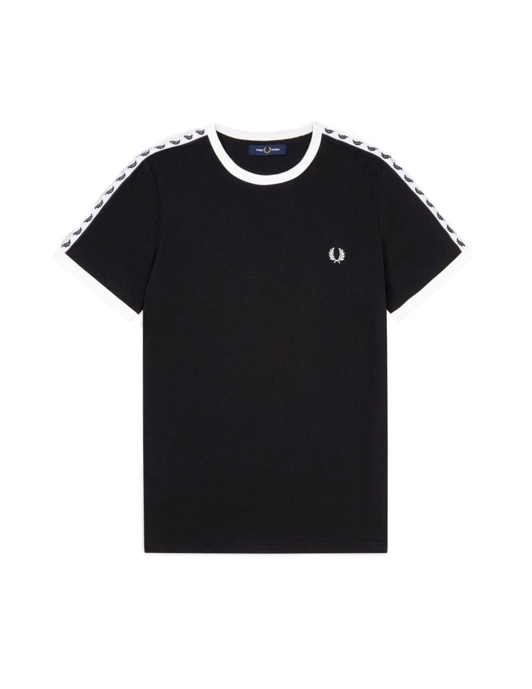 Camiseta Fred Perry negra BAS para hombre-z