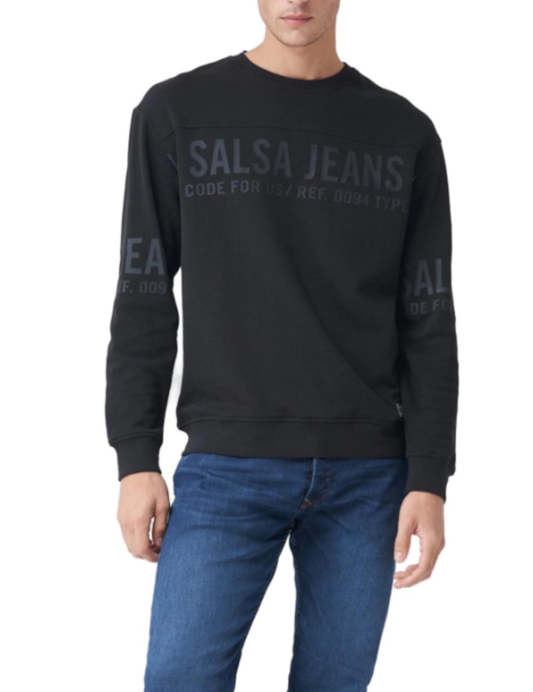 Sudadera negra slim logo para hombre- z