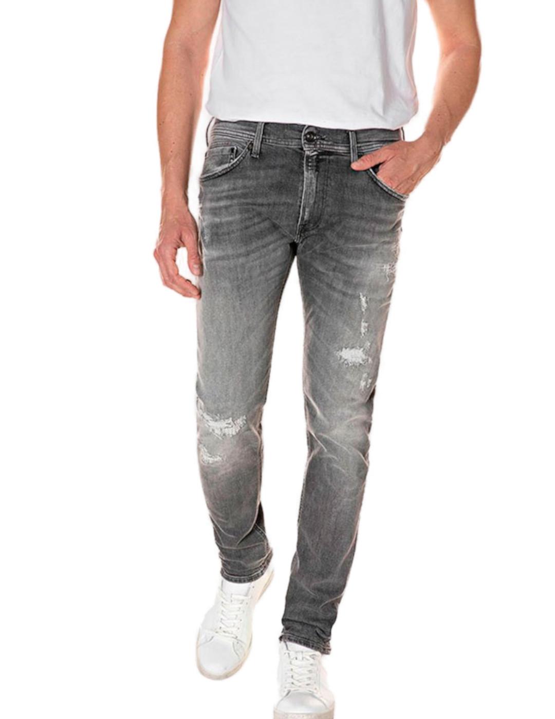 Jeans Replay Jondrill gris para hombre- z