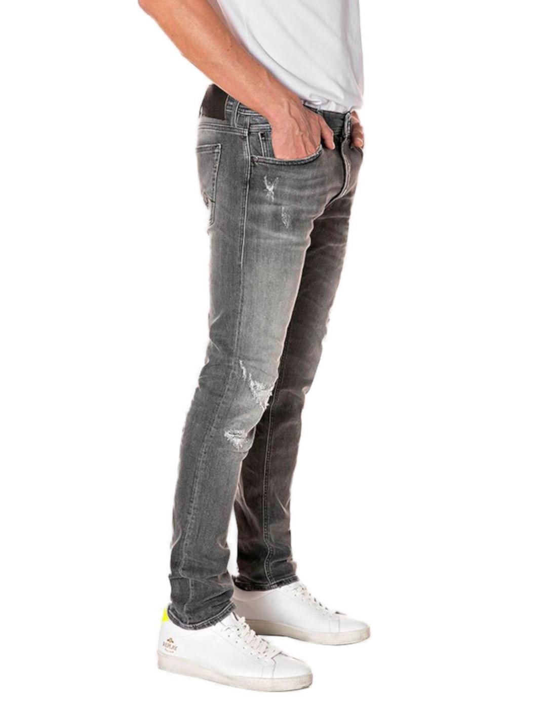 Jeans Replay Jondrill gris para hombre- z