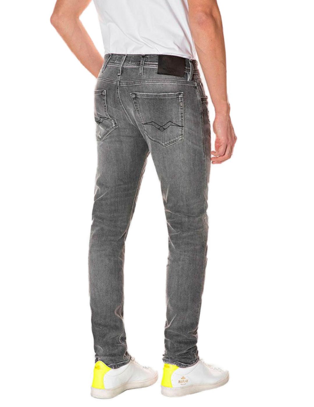 Jeans Replay Jondrill gris para hombre- z