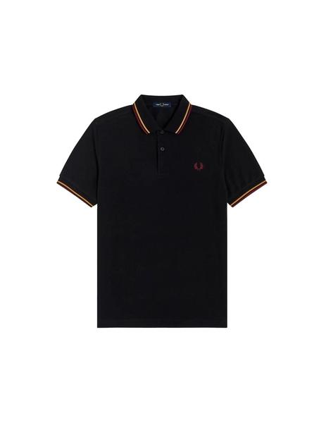 Fred Perry negro/dorado para hombre-z