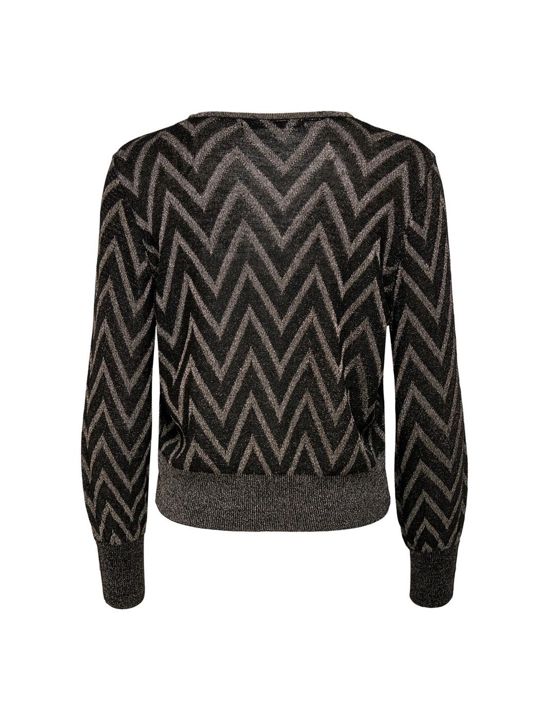 Jersey Only glitter negro y dorado para mujer-z