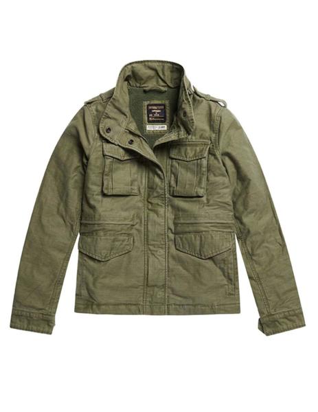 Chaqueta encerada de 4 bolsillos para mujer Superdry Field