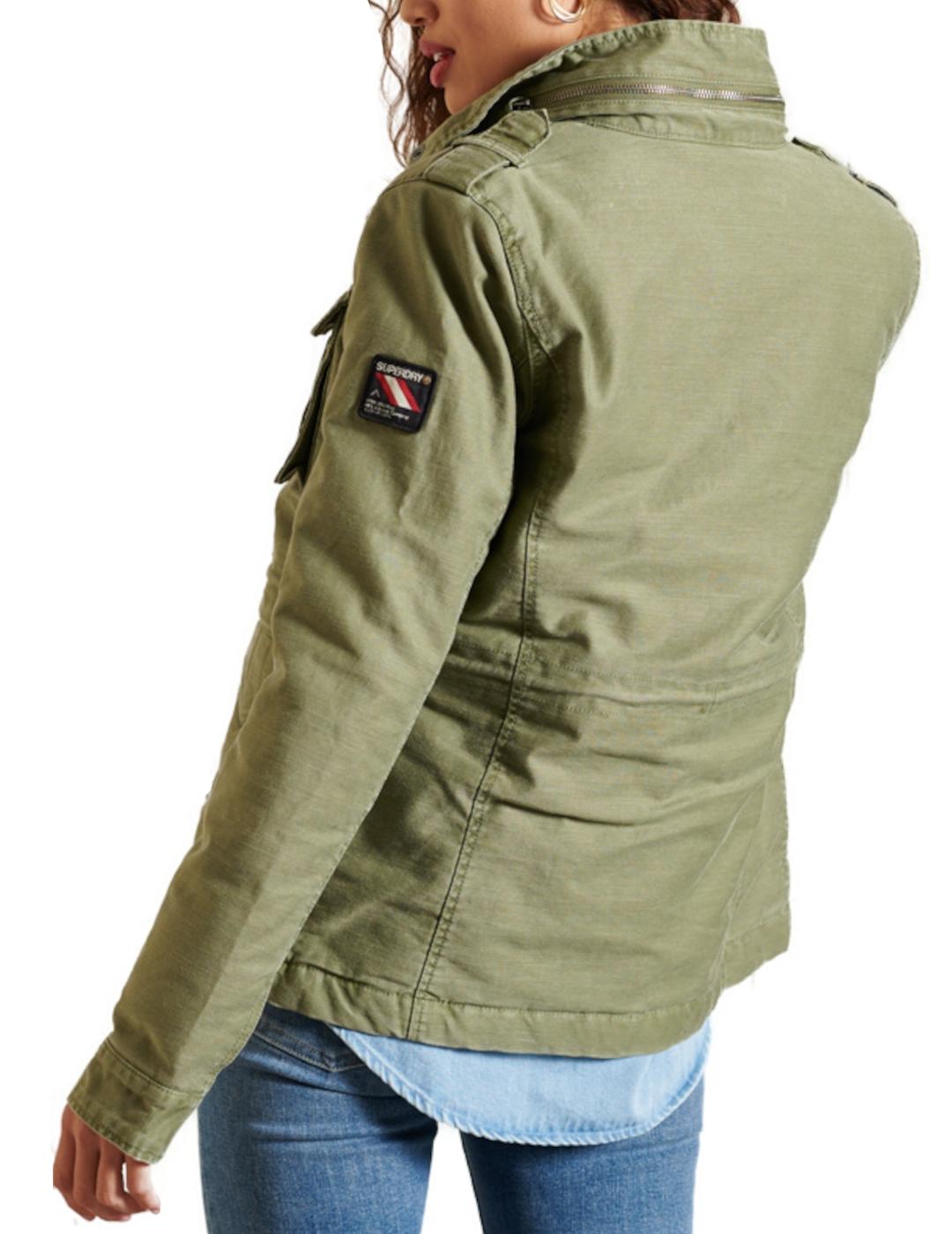 chaqueta verde militar mujer