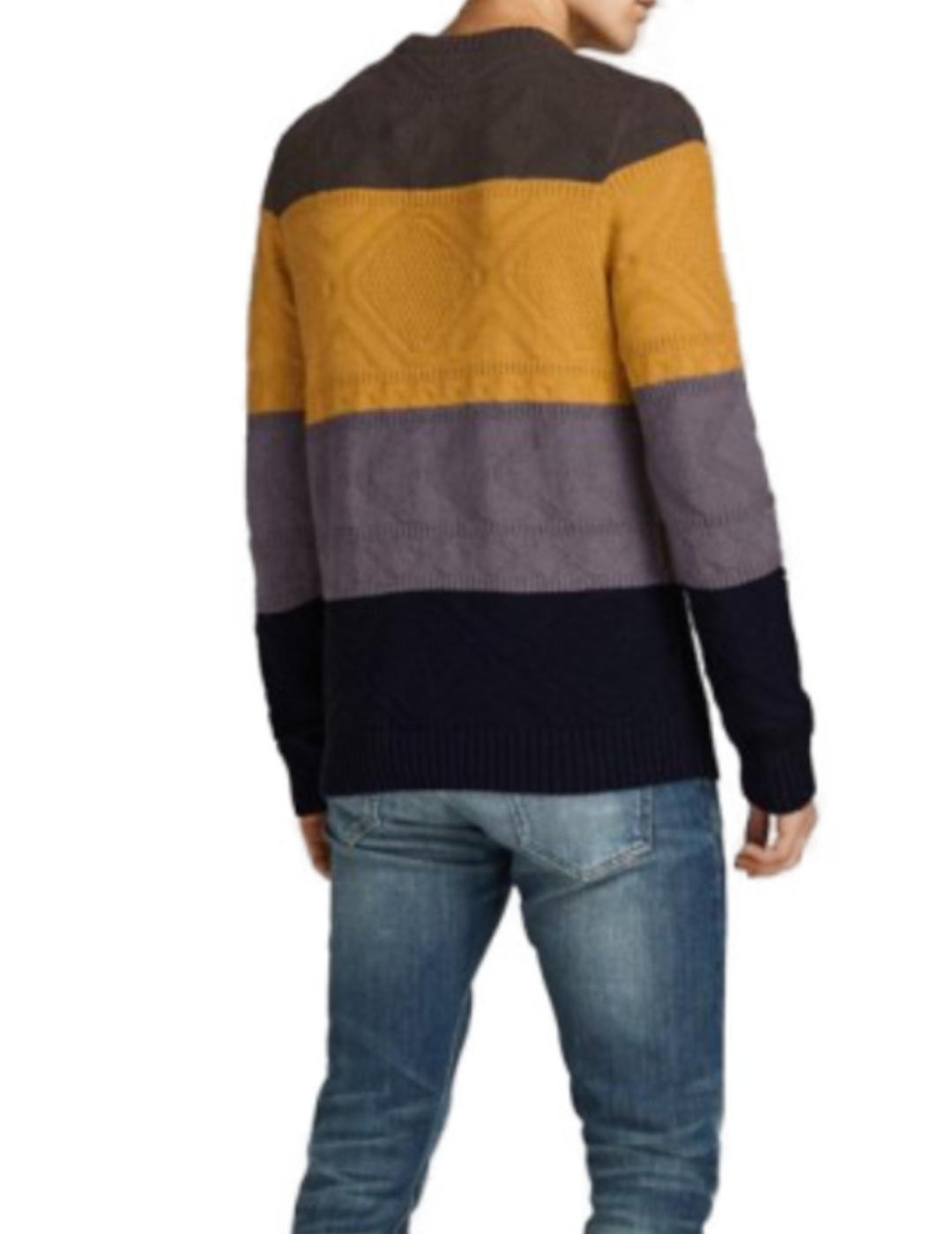 Jersey Jack-Jones Jameron mostaza para hombre-z