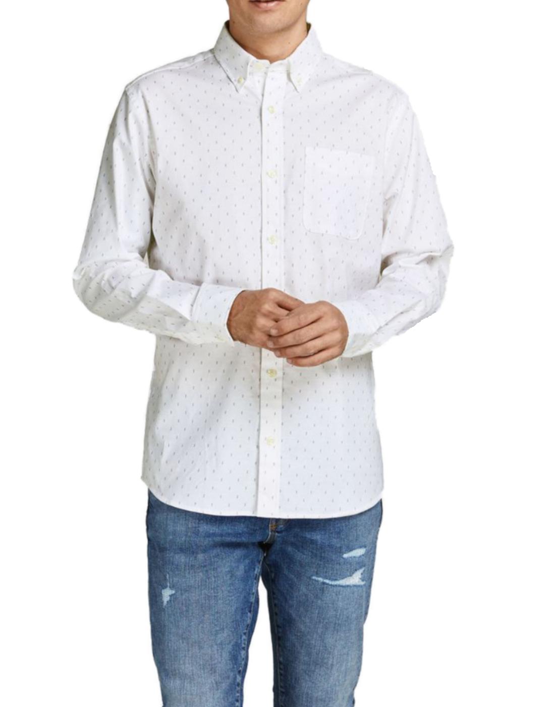 Camisa Jack&Jones oxford blanca de hombre-z