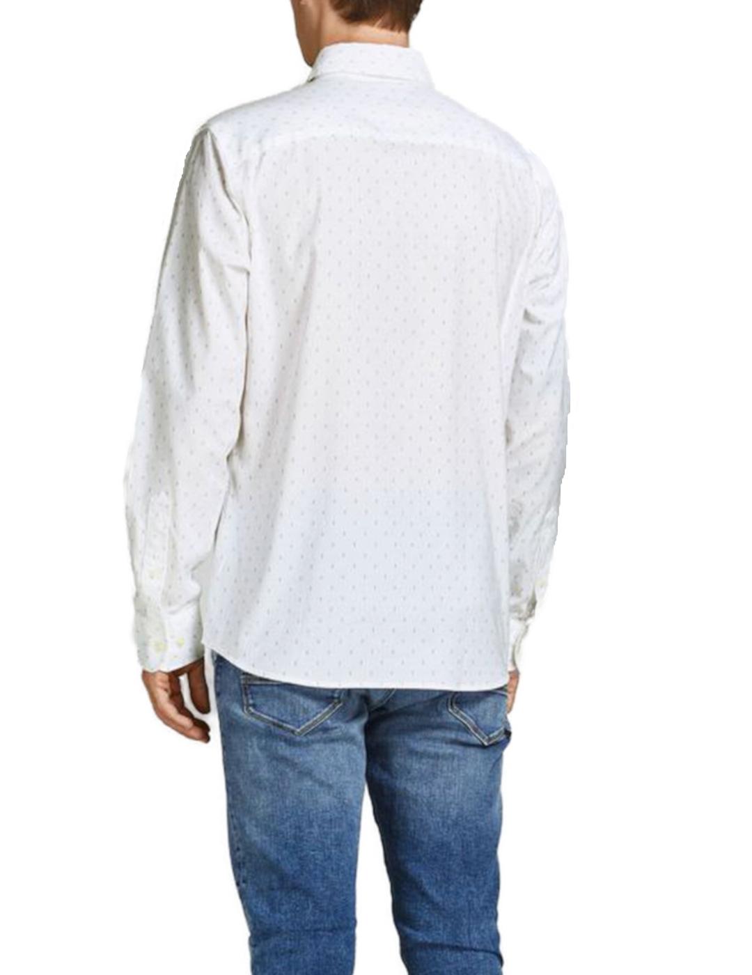Camisa Jack-Jones oxford blanca de hombre-z