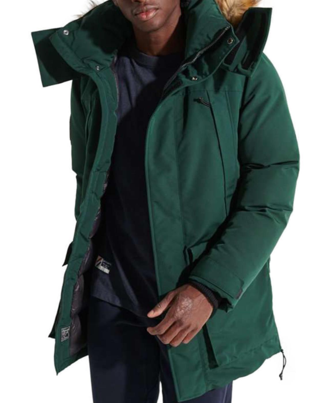 Parka Superdry Everest verde para hombre-z