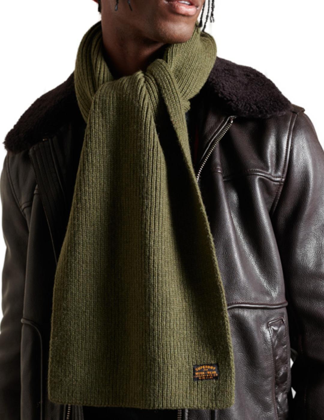 Bufanda Superdry Radar verde para hombre-z