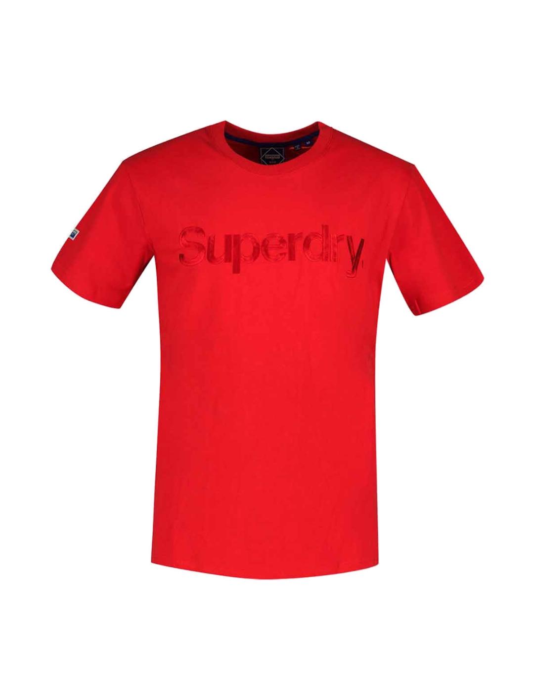 Camiseta Supedry CL source granate para hombre-z