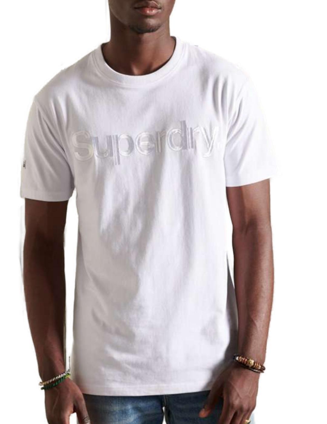 Camiseta Supedry CL source blanco para hombre-z