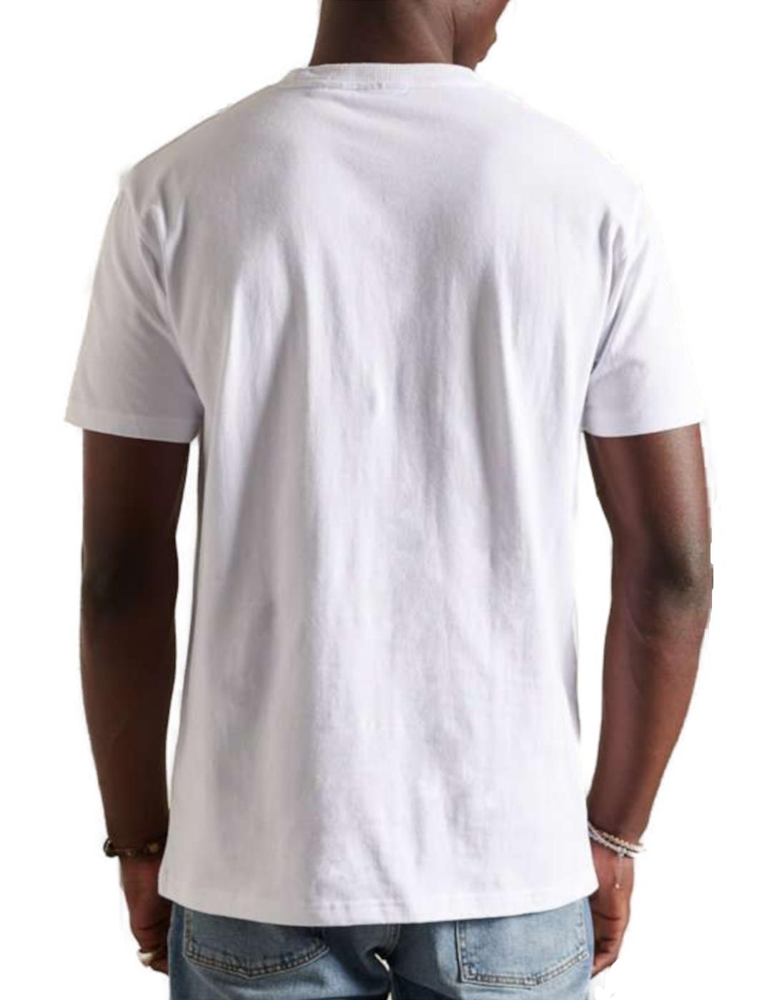 Camiseta Supedry CL source blanco para hombre-z
