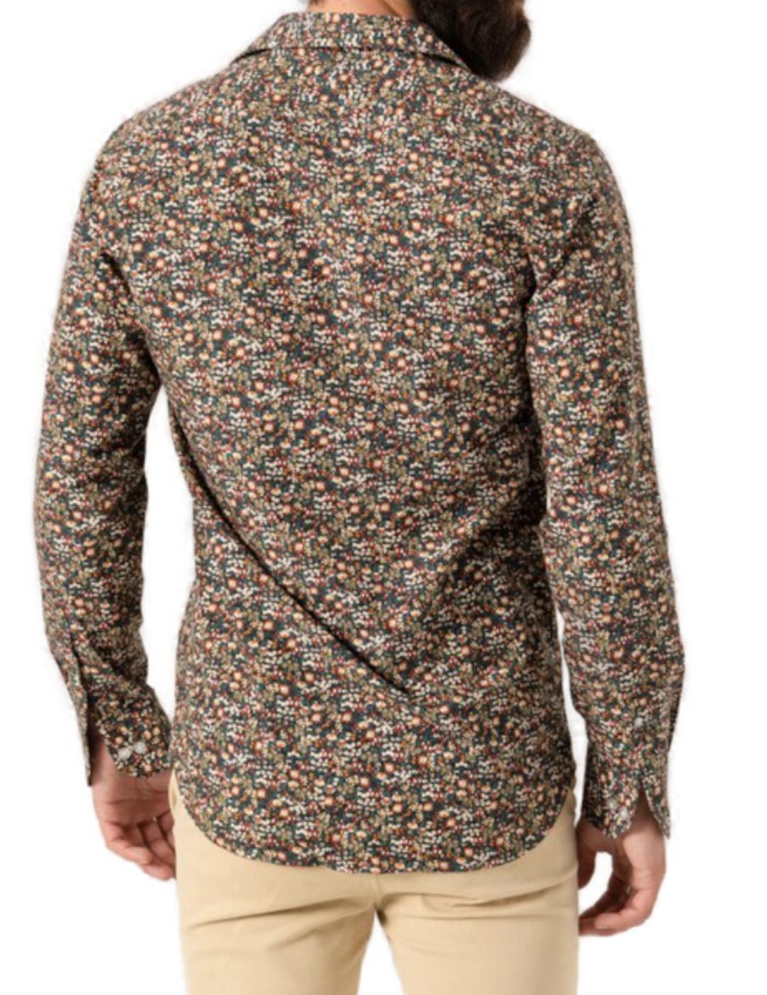 Camisa Altona marino estampada para hombre-z