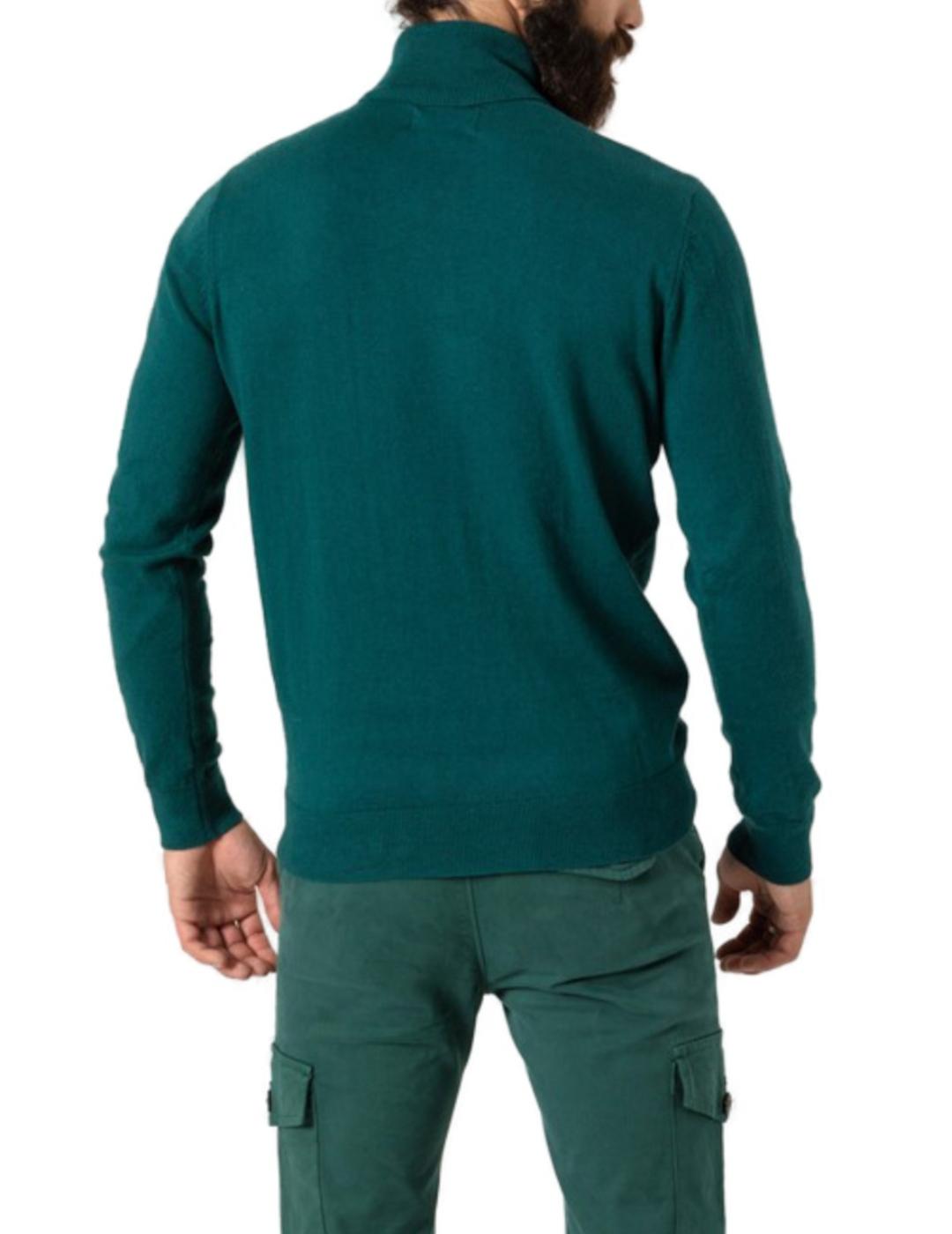 Jersey Altona verde cuello alto para hombre-z