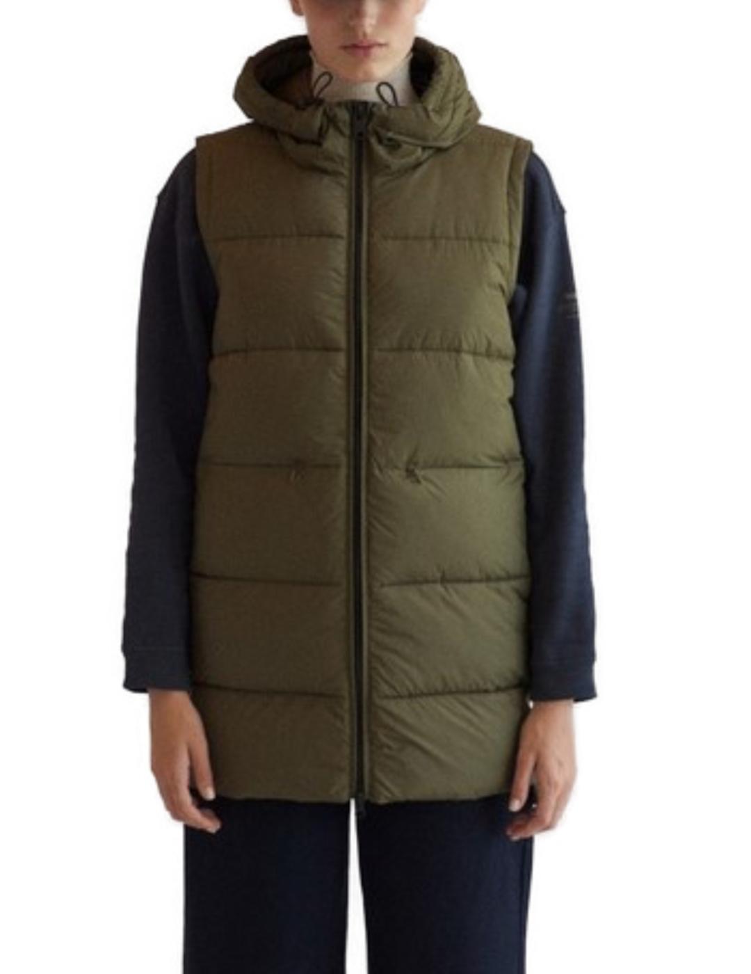Chaleco Ecoalf verde para mujer- z