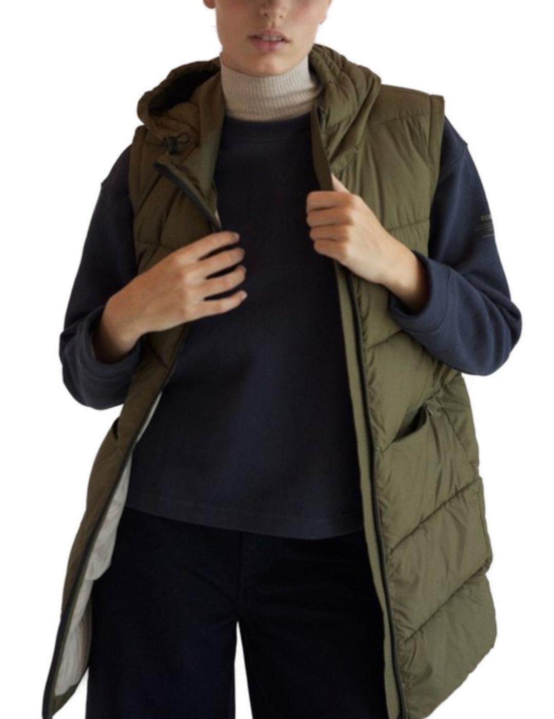 Chaleco Ecoalf verde para mujer- z