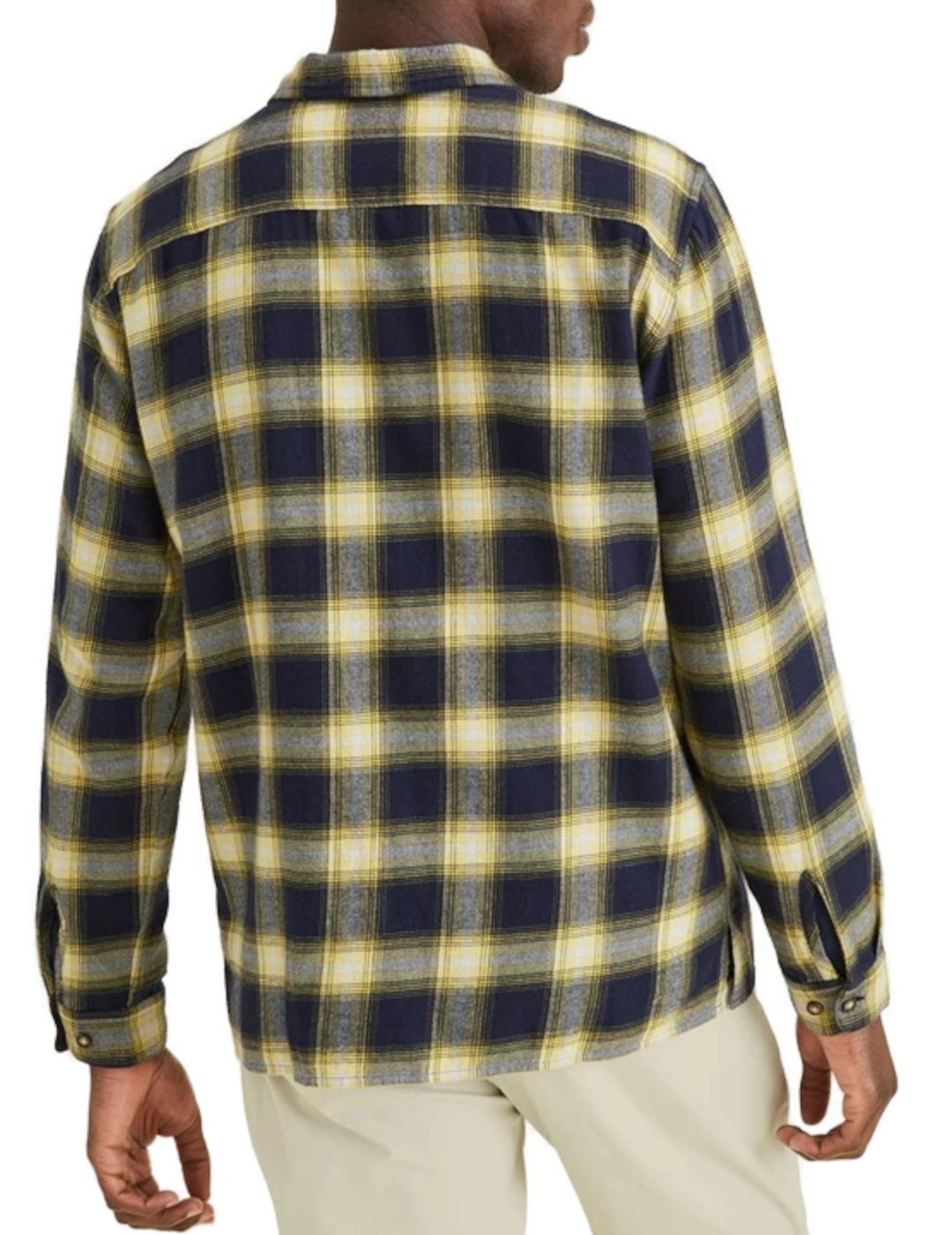 Camisa Dockers cuadros azul y amarillo hombre-z