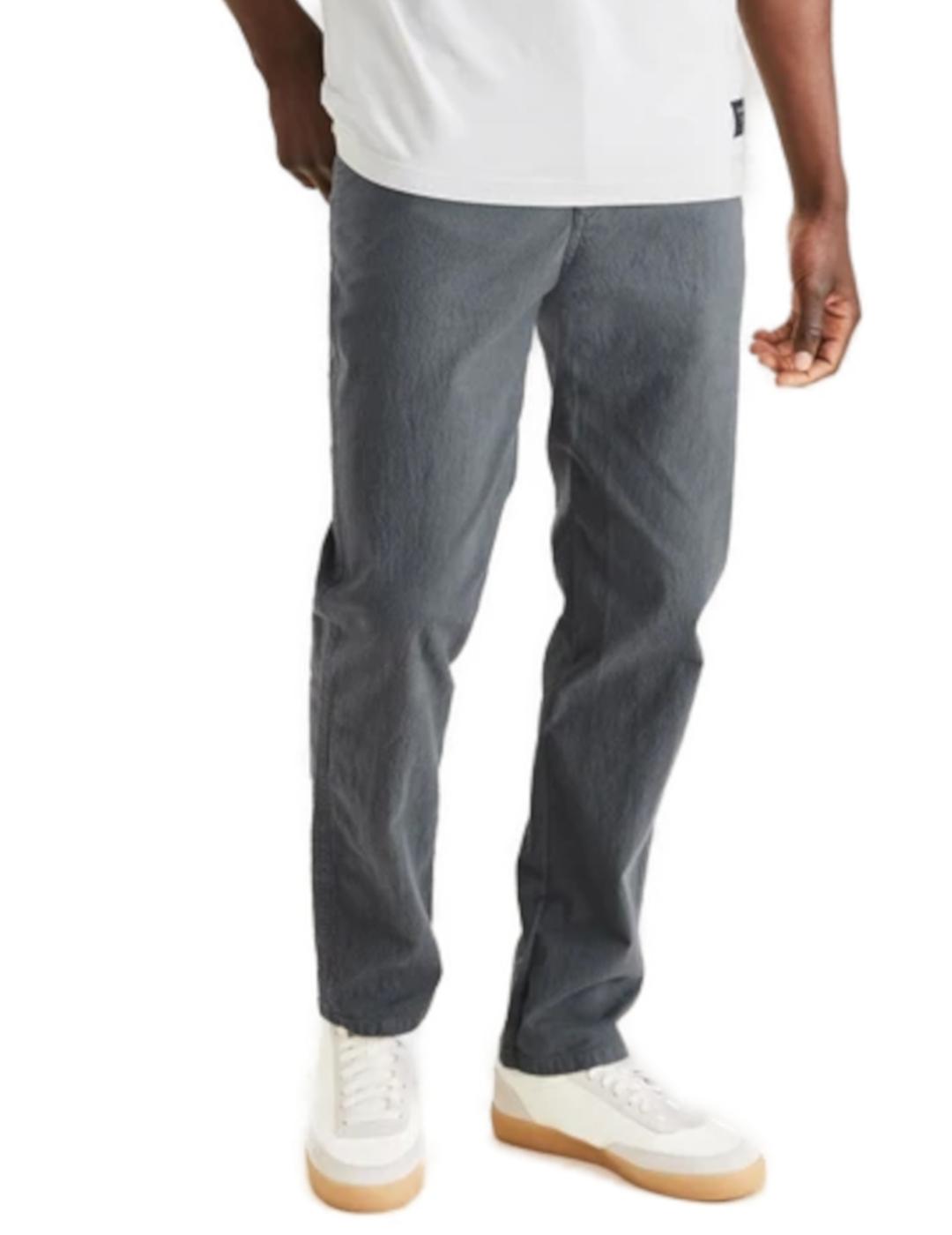 Pantalón chino Dockers tapered  fit gris hombre-z