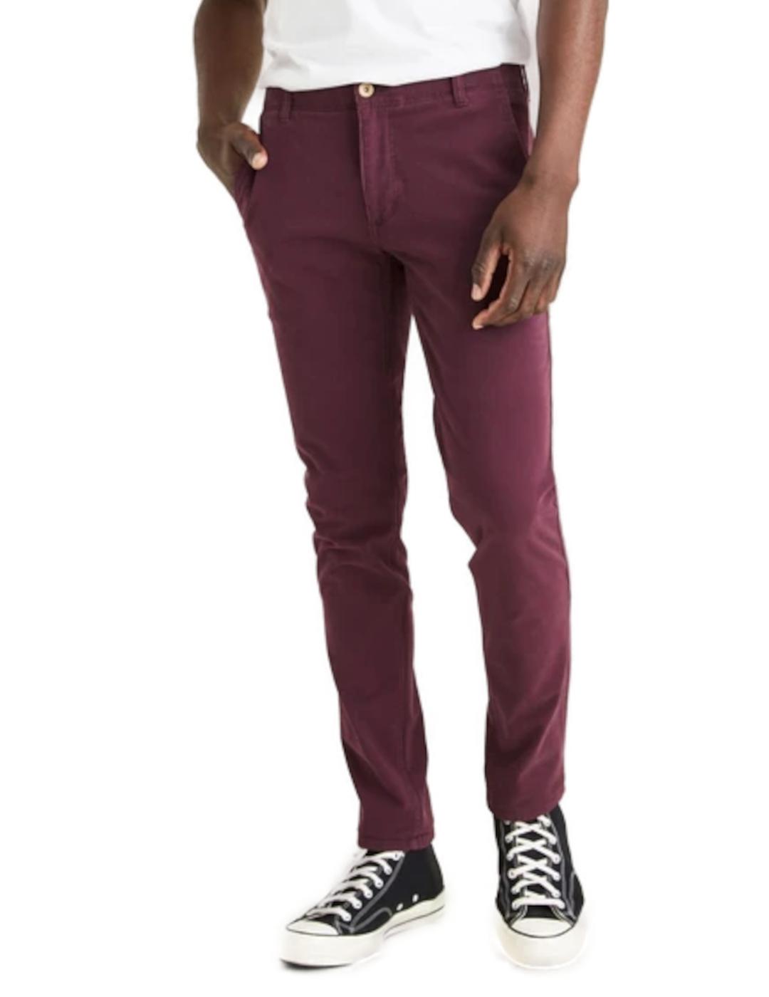 Pantalón Dockers chino  skinny granate  hombre-z