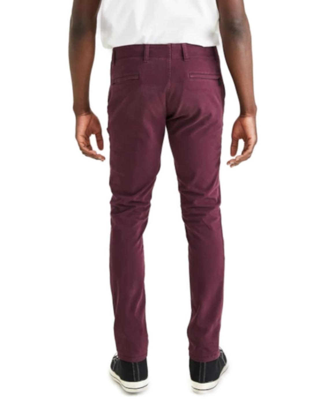 Pantalón Dockers chino  skinny granate  hombre-z