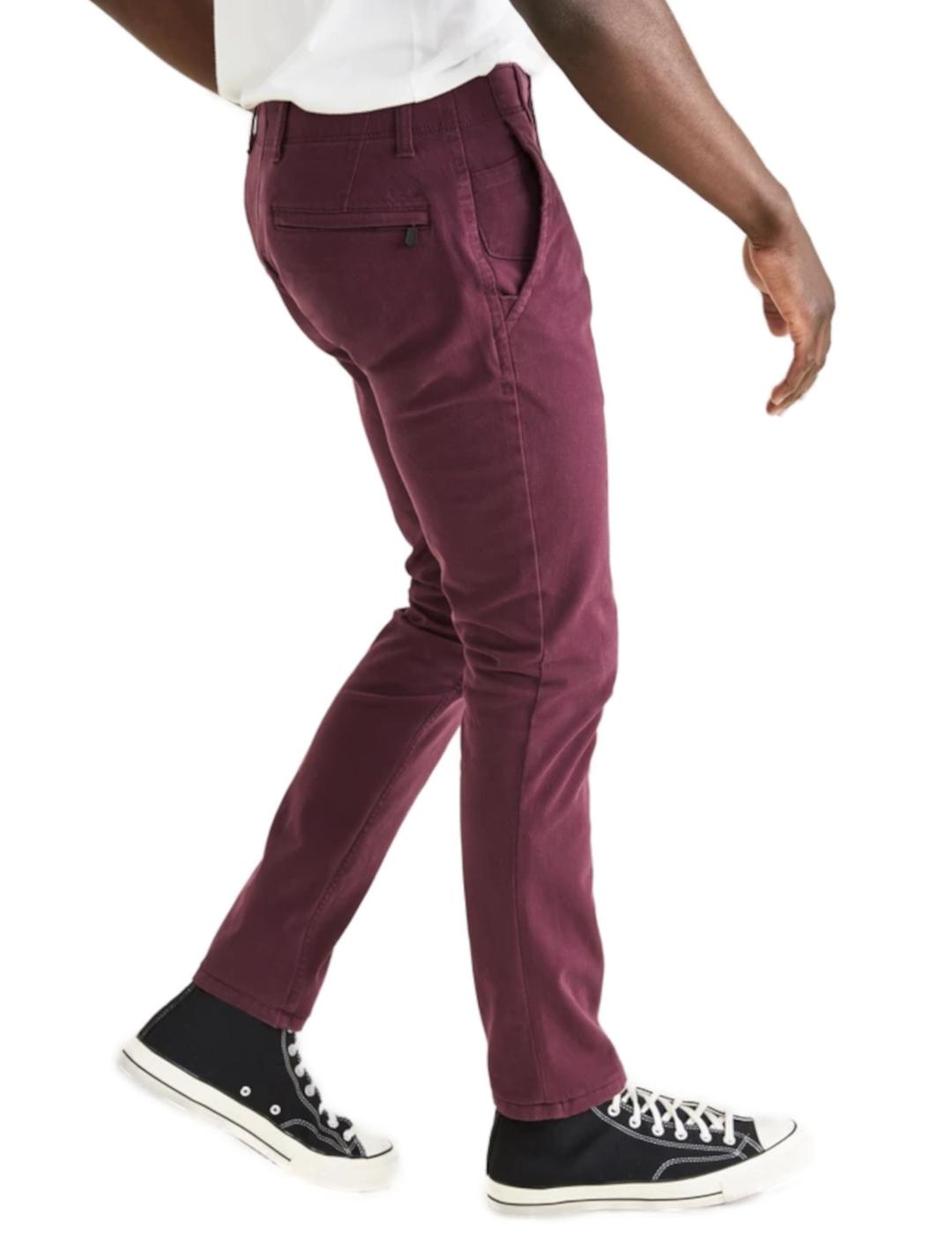 Pantalón Dockers chino  skinny granate  hombre-z