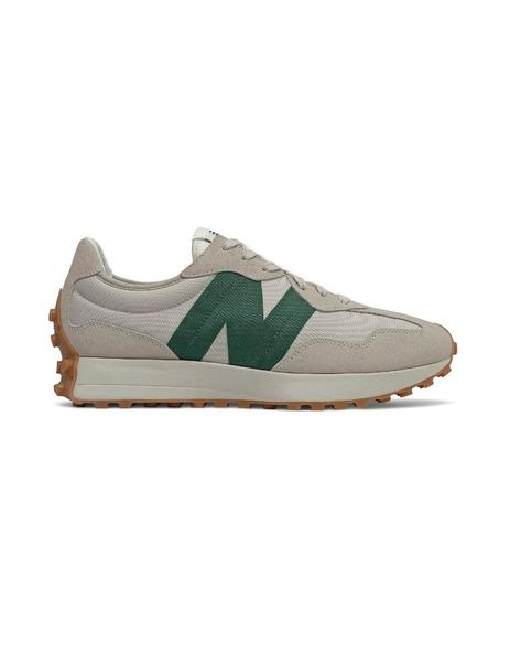 fantasma Moviente Dirección Zapatillas New Balance 327 beige y verde hombre-z