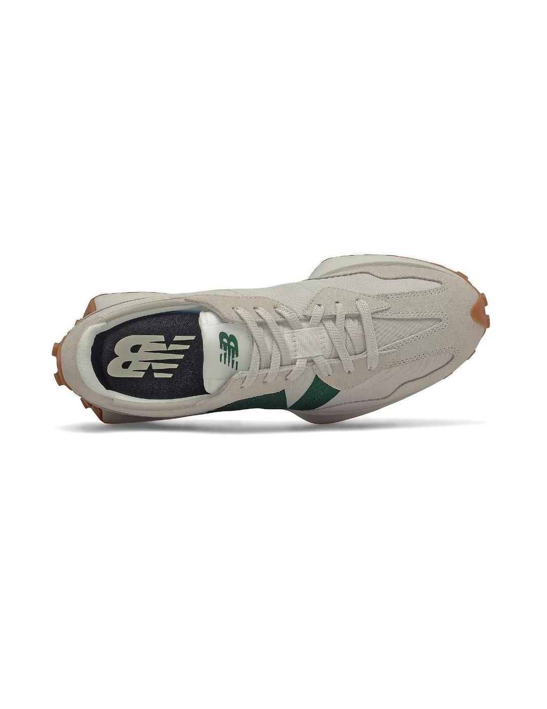 Zapatillas New Balance 327 beige y verde hombre-z