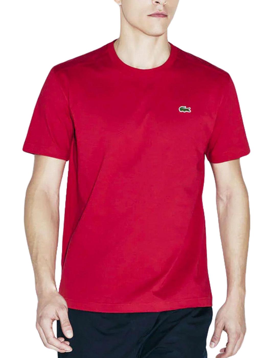 Camiseta básica Lacoste roja para hombre- z