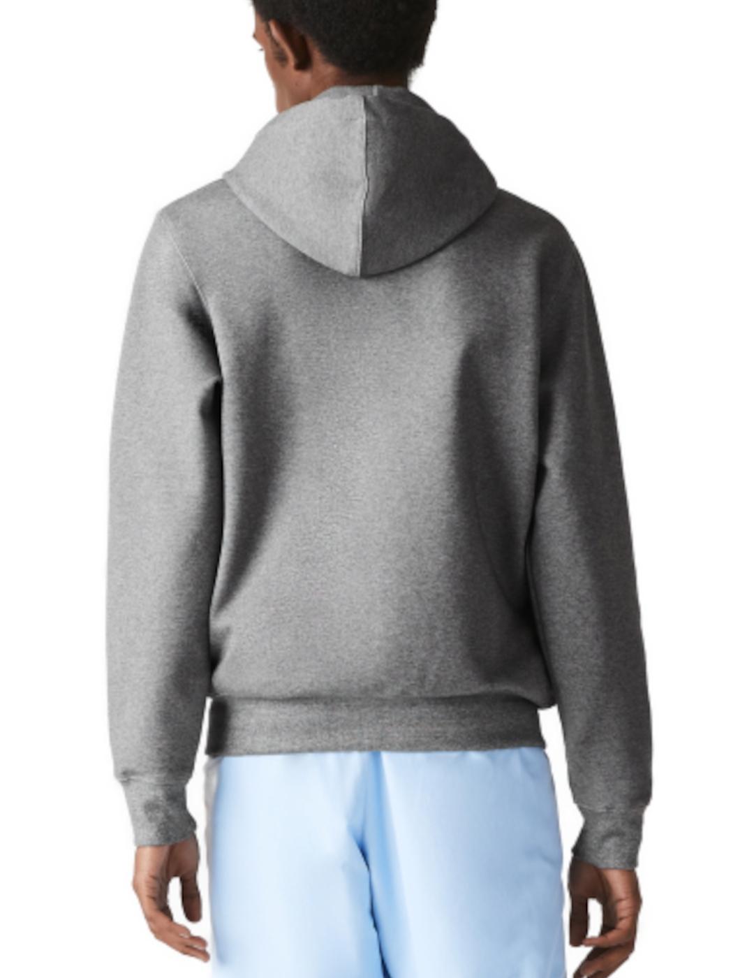 Sudadera gris cremallera de Lacoste para hombre-z