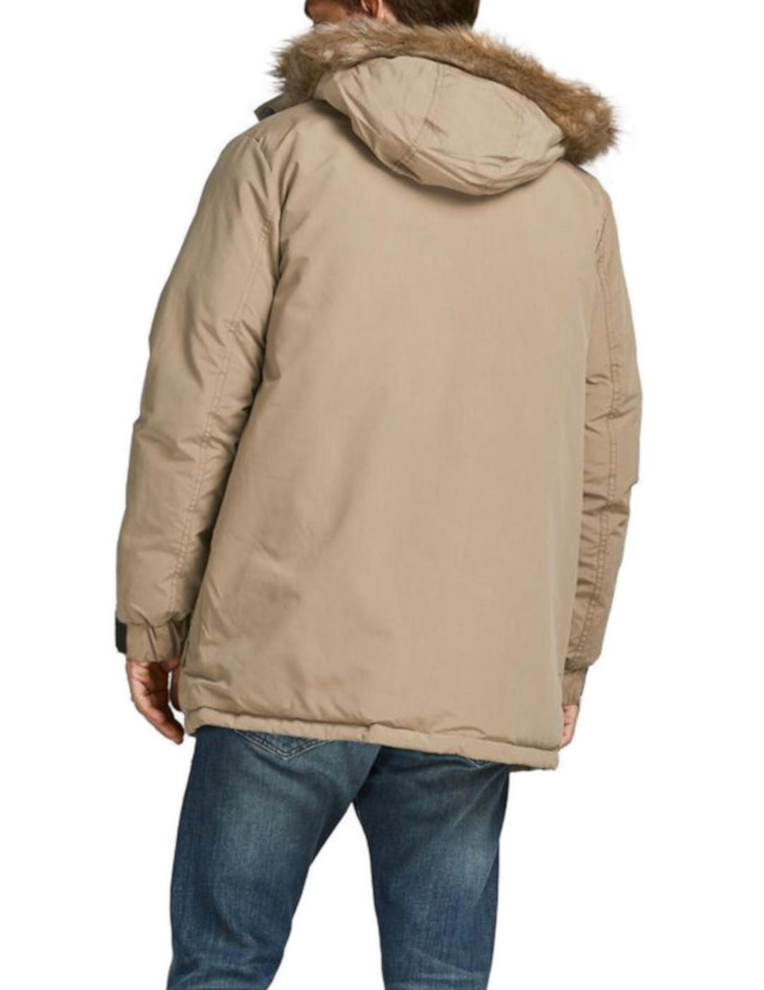 Parka Jack&Jones camel para hombre-z