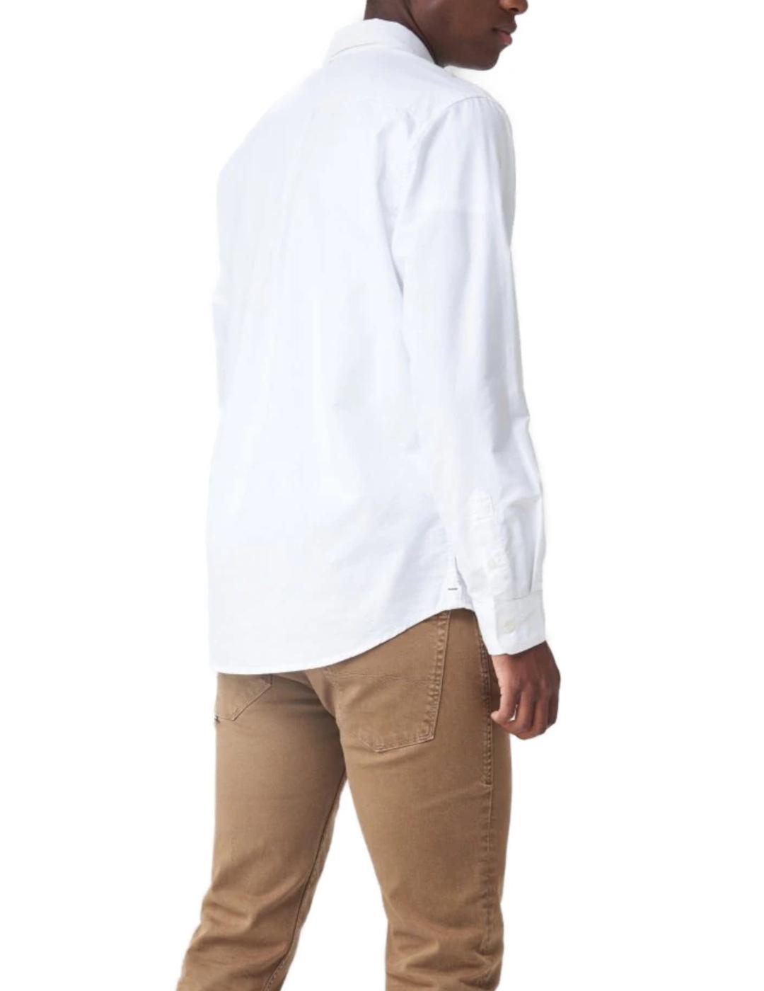 Camisa Salsa fit regular oxford blanca de hombre-a