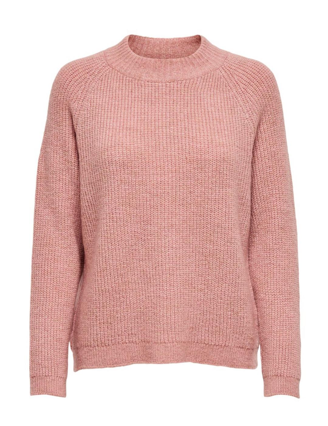 Jersey ONLY de punto rosa  para mujer-z