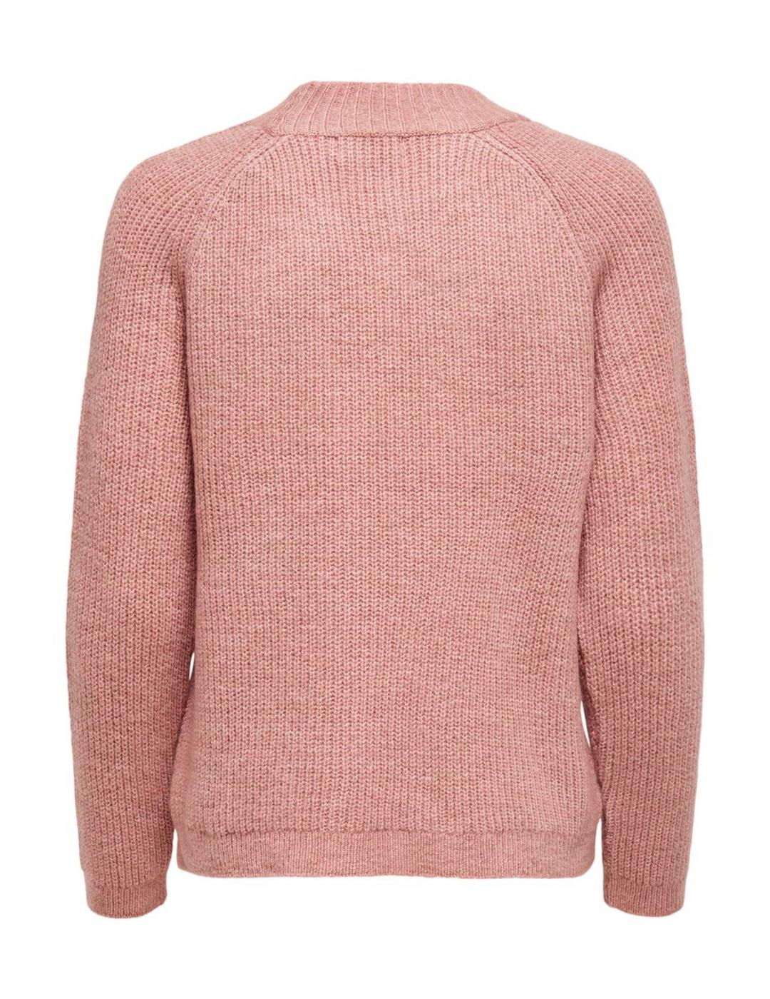 Jersey ONLY de punto rosa  para mujer-z