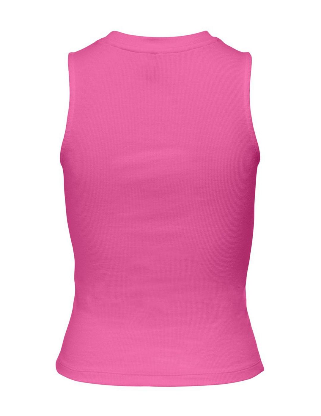 Camiseta ONLY de tirantes fucsia para mujer- z