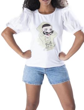 Camiseta Animosa Audrey blanca para mujer -a