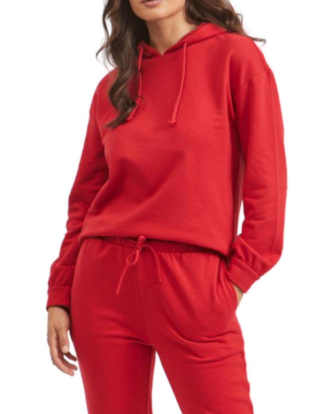 Sudadera Vila Rustie roja  para mujer-z