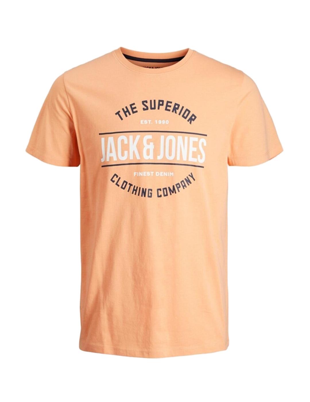 Camiseta Jack-Jones Brat coral para hombre-a