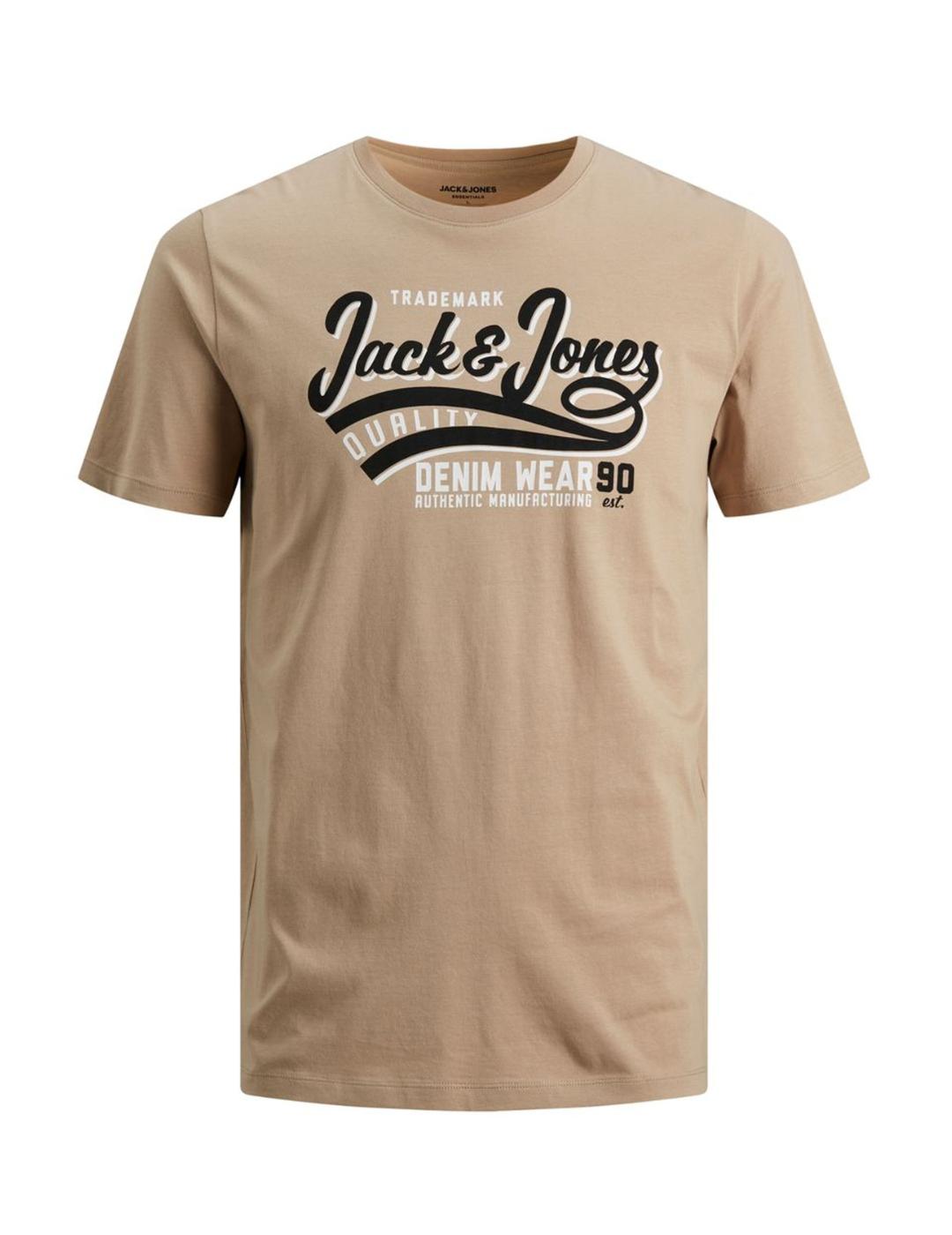 Camiseta Jack&Jones beige para hombre-a