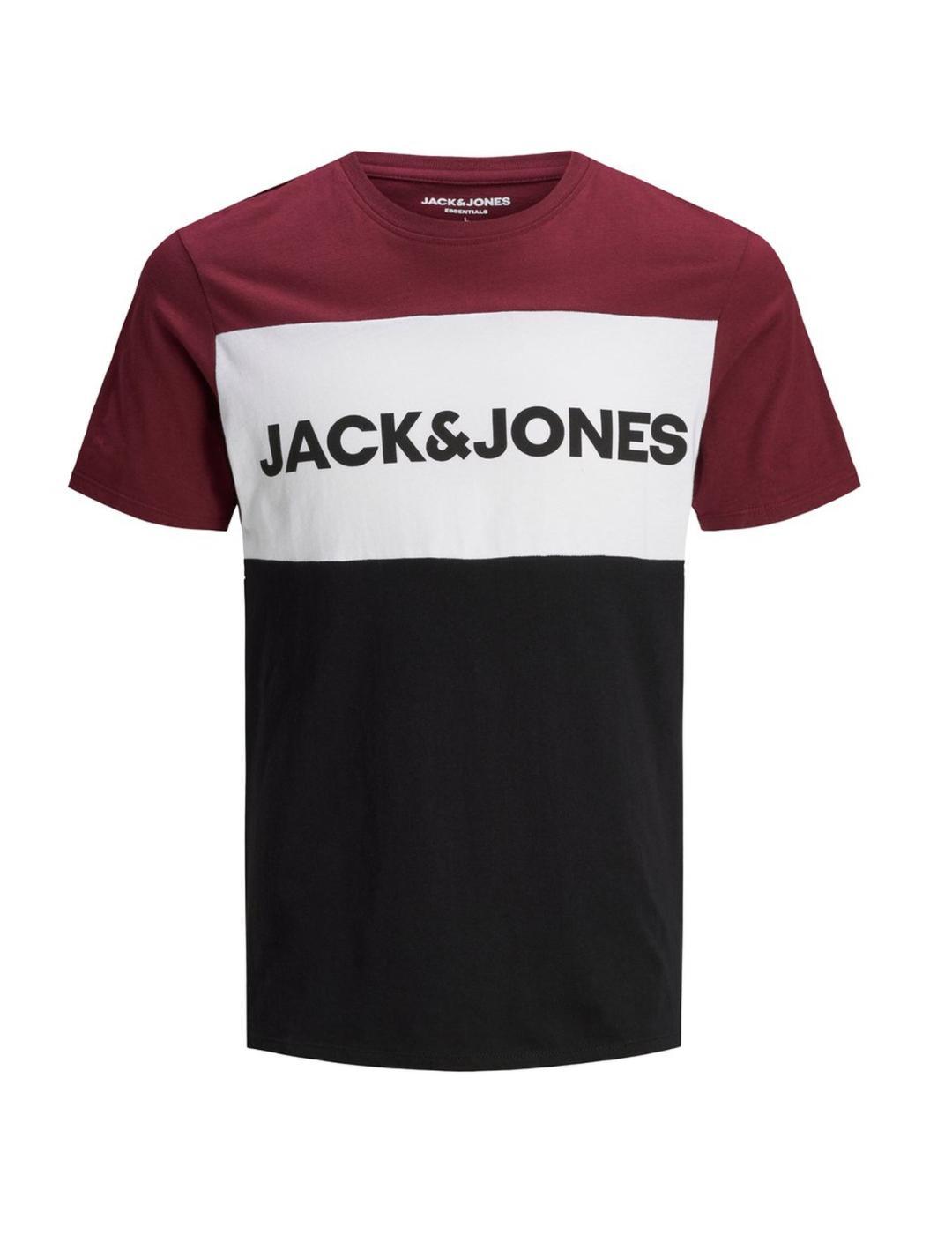 Camiseta Jack&Jones granate para hombre-a