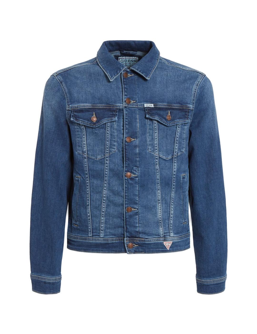 Cazadora Guess Dillon denim marino para hombre -a