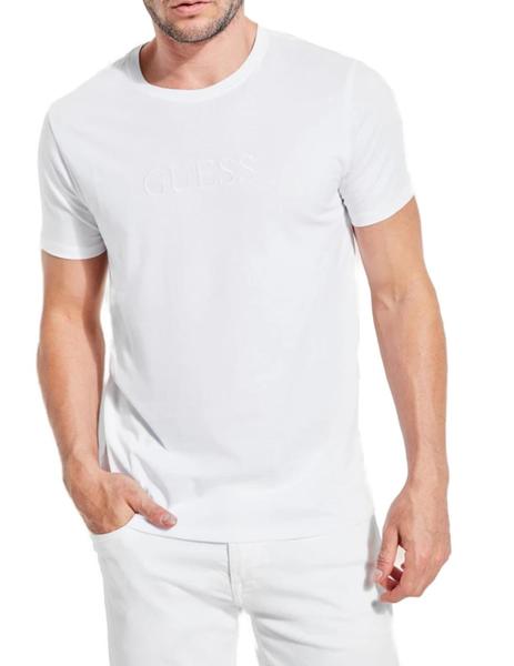 Camiseta Guess Pima blanca para hombre a